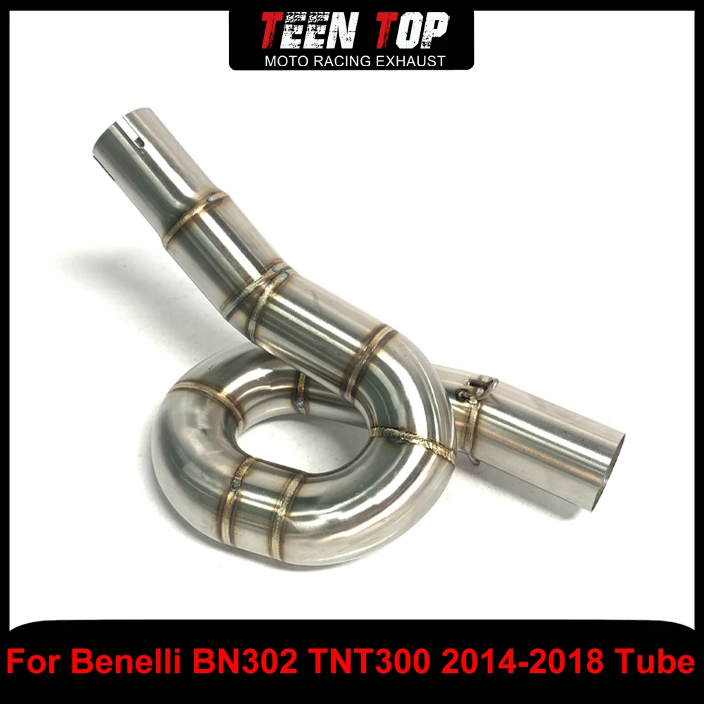 

Для Benelli BN302 TNT300 2014-2018 труба среднего звена мотоцикла, выхлопная соединительная труба из нержавеющей стали BN302, трубка 51 мм