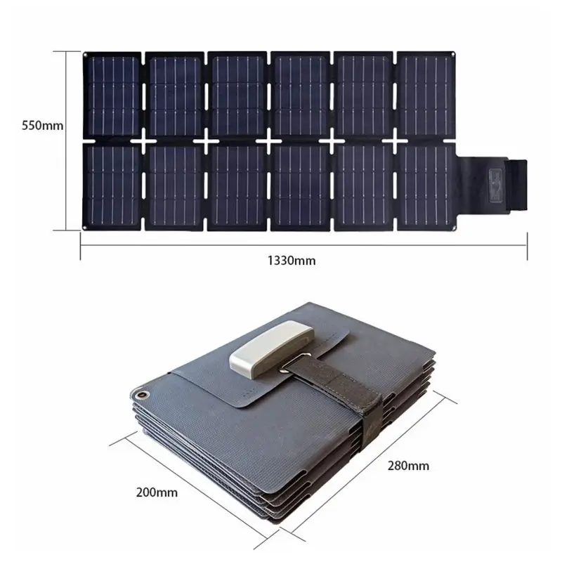 100W ETFE pieghevole pannello solare caricatore solare portatile uscita USB DC batterie solari per generatore solare telefoni compresse Van RV