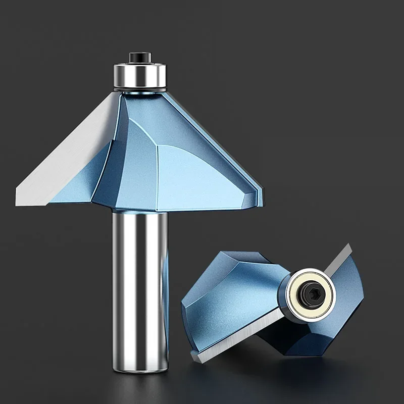 Industrial Grade 45 Degree Chamfer Trimming Milling Cutter Tungsten Carbide Woodworking Router Bits CNC Tool for Wood