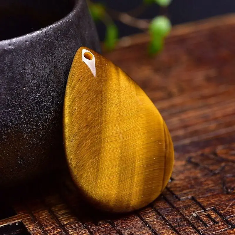 

Натуральный тигровый глаз камень кулон капля воды DIY ювелирные изделия