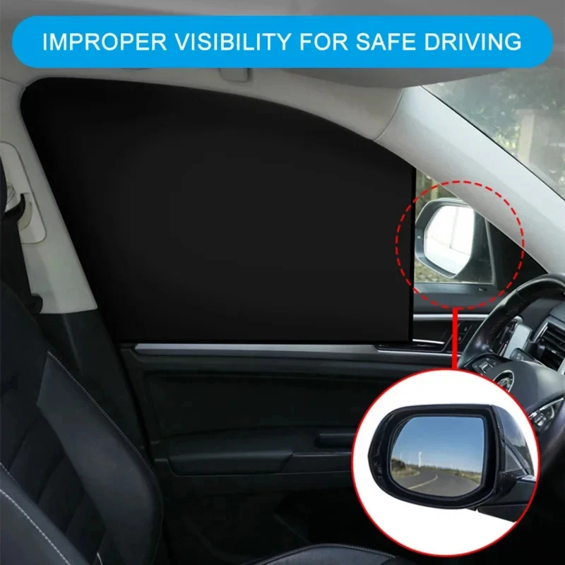 Magnetic Car Sunshade - UV Protection & Heat Blocking, Double-Sided Auto Window Shade with Easy DIY Installation