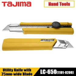 TAJIMA LC-650 Utility Knife with Automatic lock Push Button 25mm-wide Blade Wallpaper Knife Cutting Hand Tools 1101-0200