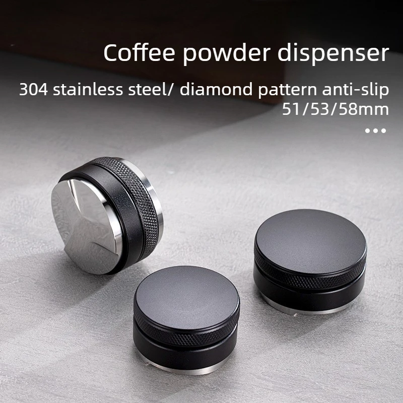 3-in-1 Adjustable Coffee Tamper Distributor 51/53/58mm Portafilter Leveler Tool with Angled Slopes for Espresso