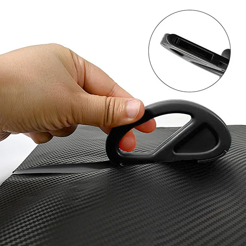 قطعة واحدة من قاطعة ورق تغليف شفرة الحلاقة الآمنة باللون الأسود - تصميم سهل الانزلاق، قطع مثالية لتغليف الهدايا والحرف اليدوية والاستخدام المكتبي #1