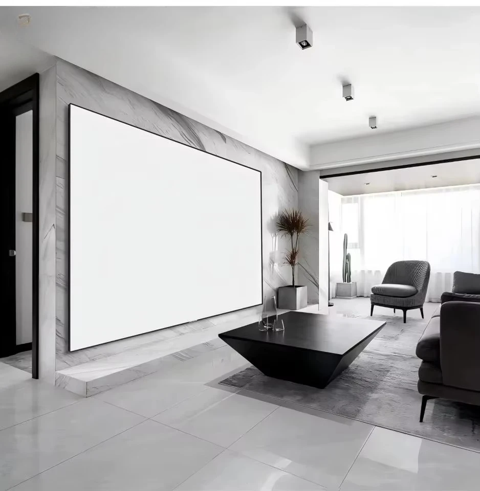 New home theater fixed frame PVC 4K/8K 16:9 ultra high definition HDTV HDR & active 3D movie projection screen