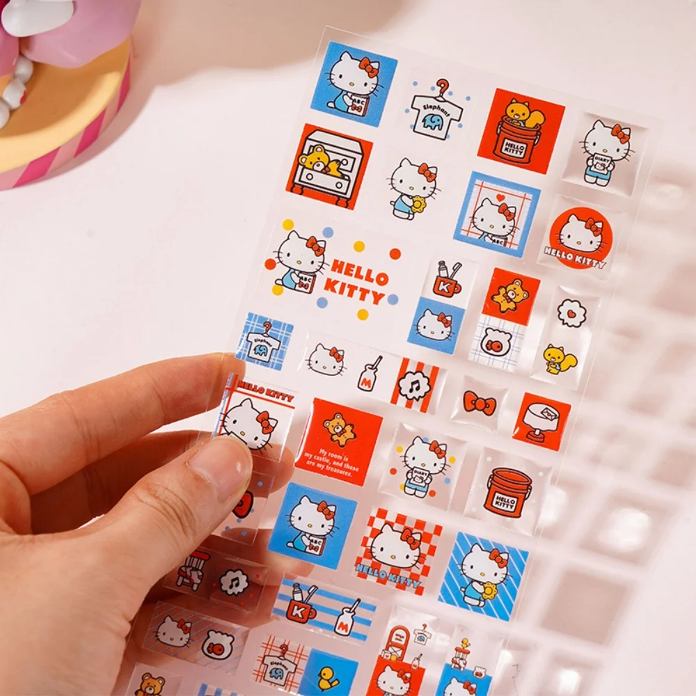 حقيقي سانريو الكتابة على الجدران مرسومة باليد ملصق مرحبا كيتي حساب اليد صور مخطط مذكرات سجل القصاصات DIY ملصقات الزخرفية #3