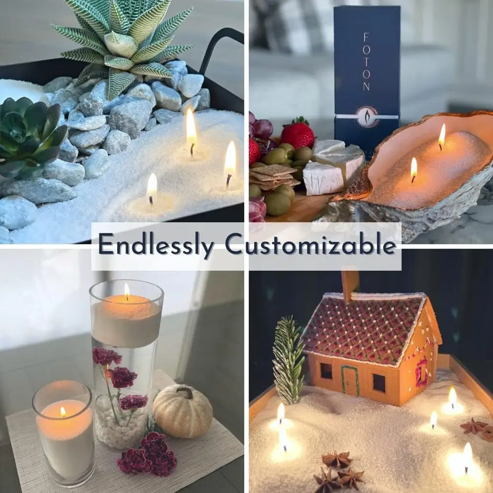 شموع مسحوقية معطرة فاخرة من Mulled Magic Fall، حرق 120 ساعة، قابلة لإعادة الملء مع 30 فتيل، عبوة من قطعتين 18 أونصة #5