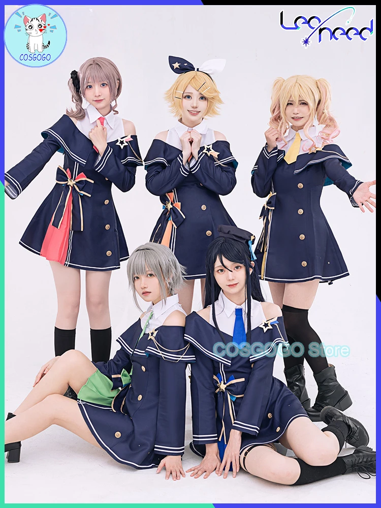 PJSK Leo/need Cosplay Costumes Project Sekai Hoshino Ichika / Tenma Saki /Mochizuki Honami / Hinomori Shiho / Rin Cosplay Dress