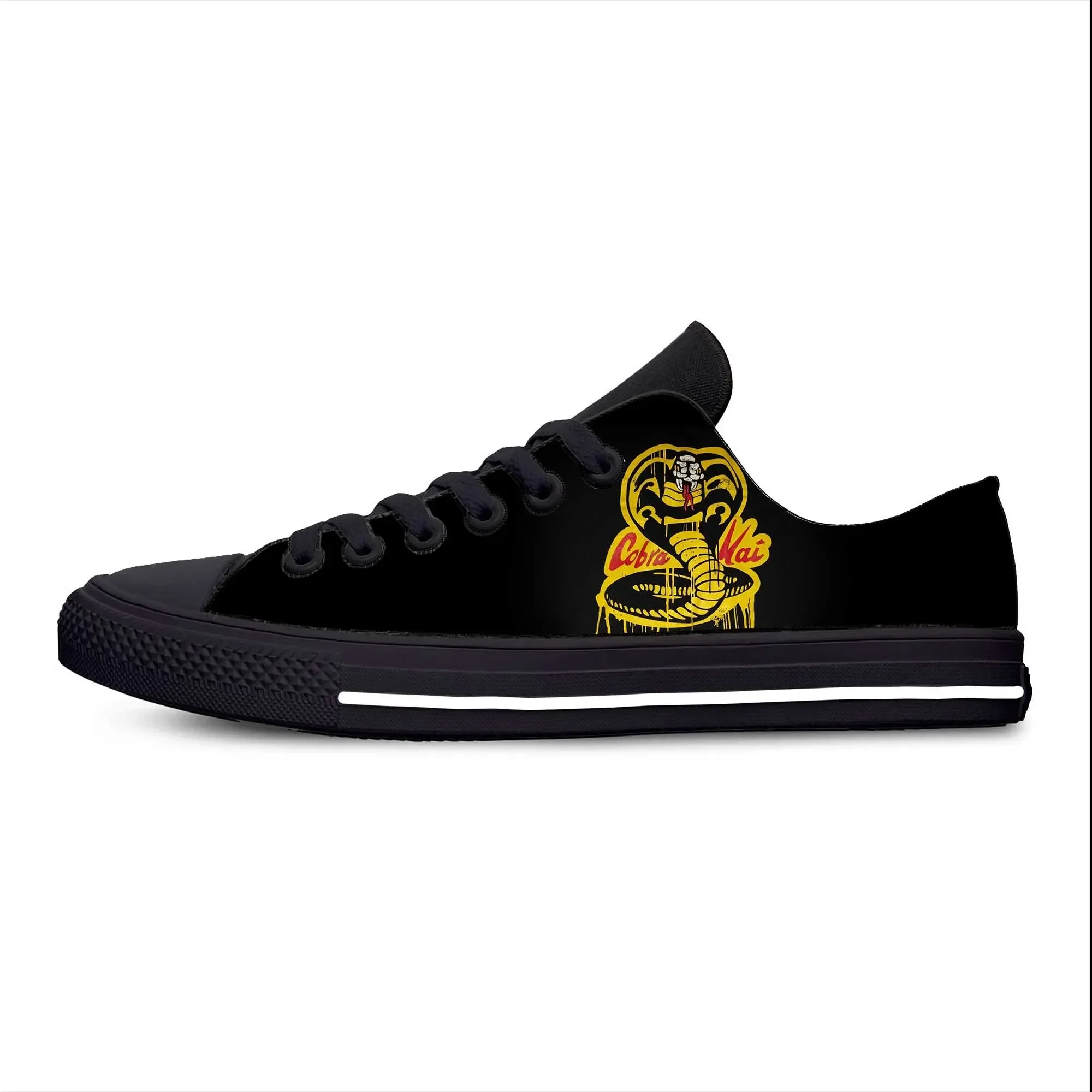 Kai Karate Anime dibujos animados Fang moda Cobra Eagle zapatos de tela casuales bajos cómodos transpirables estampado 3D hombres mujeres zapatillas