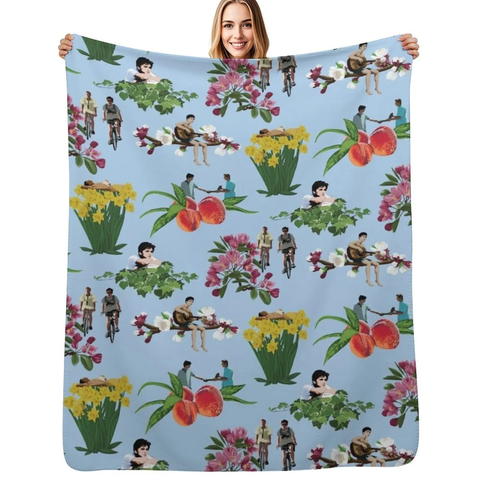 

Call Me By Your Name Pattern Throw Blanket Fuzzy Plush Throw Blanket for Sofa Chair