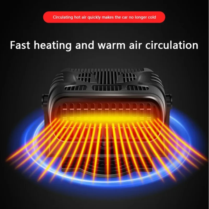 Lenovo 12V/24V Tragbarer Fahrzeug-Autoheizer Winter Windschutzscheiben-Entfogger Entfroster Auto-Innenraum-Heizlüfter Doppelfunktions-Wärmer – Detail 6