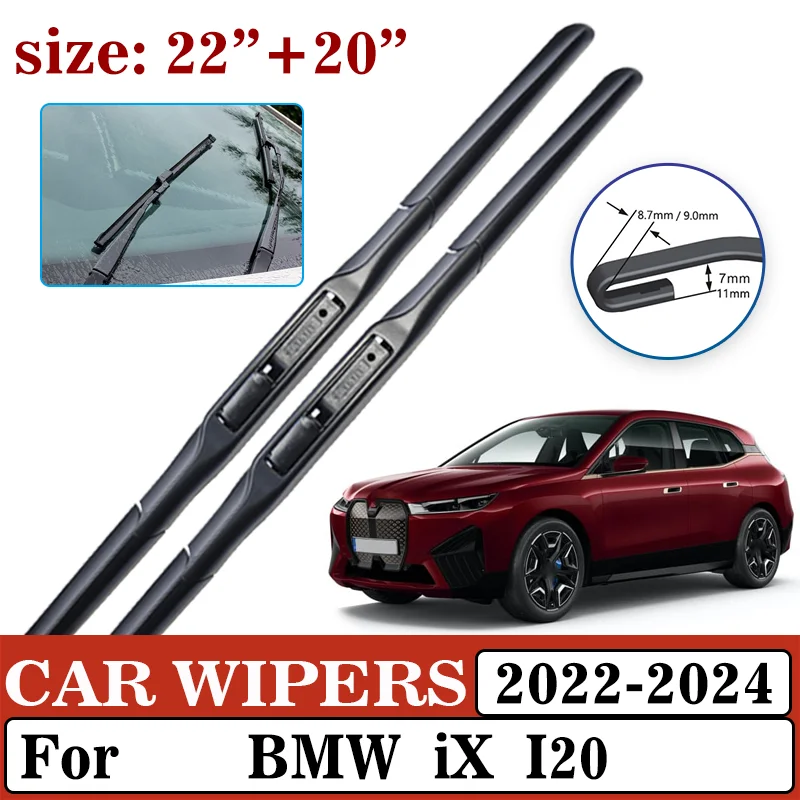 Car Windscreen Wipers For BMW iX I20 2022 2023 2024 Auto Front Wiper Blades Brushes Windscreen Cleaning Washers Car Accessories