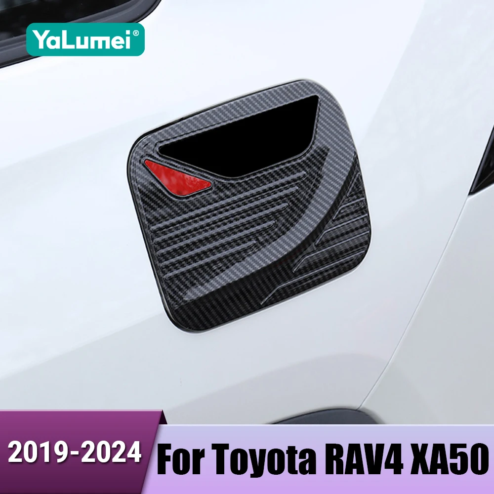 

Carbon Fiber Car Fuel Tank Cap Decoration Cover Stickers For Toyota RAV4 XA50 2019 2020 2021 2022 2023 2024 Hybrid Accessories