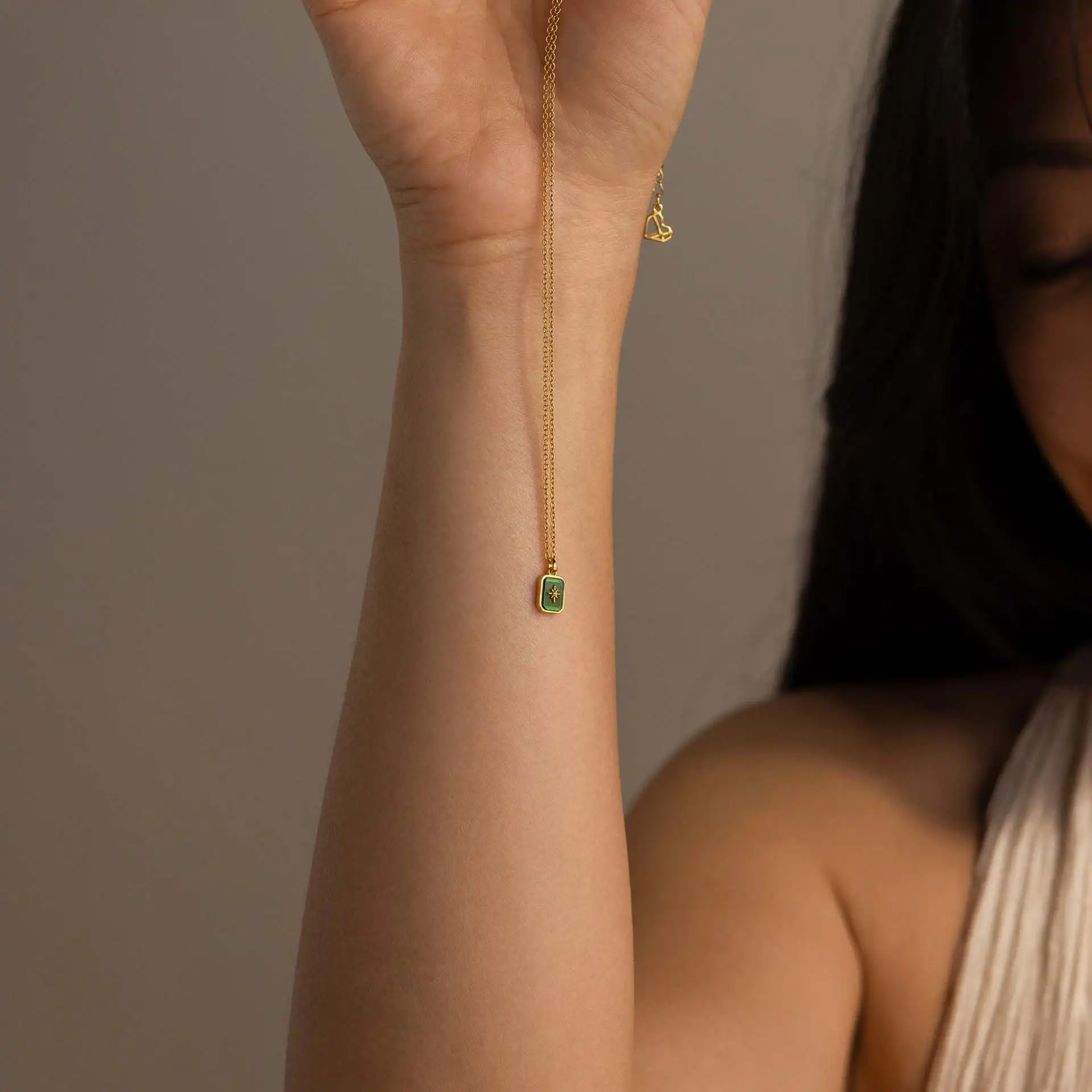 بولاريس جوهرة الميلاد قلادة التيتانيوم الصلب دلاية شكل نجمة المختنق 12 أحجار عالية اللون الاحتفاظ جديد 2025 العصرية هدية للنساء #3