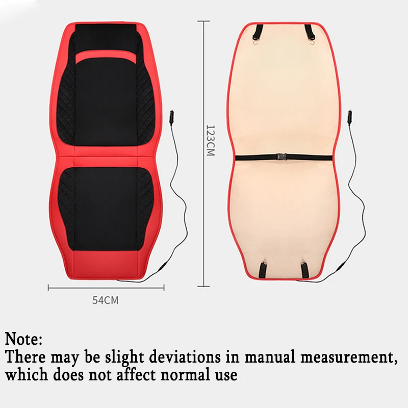 Graphene Electrically Heated Seat Cushion Car Mounted Cigarette Lighter 12V/24V Fast Thermal Insulation Single Car Heating Pad