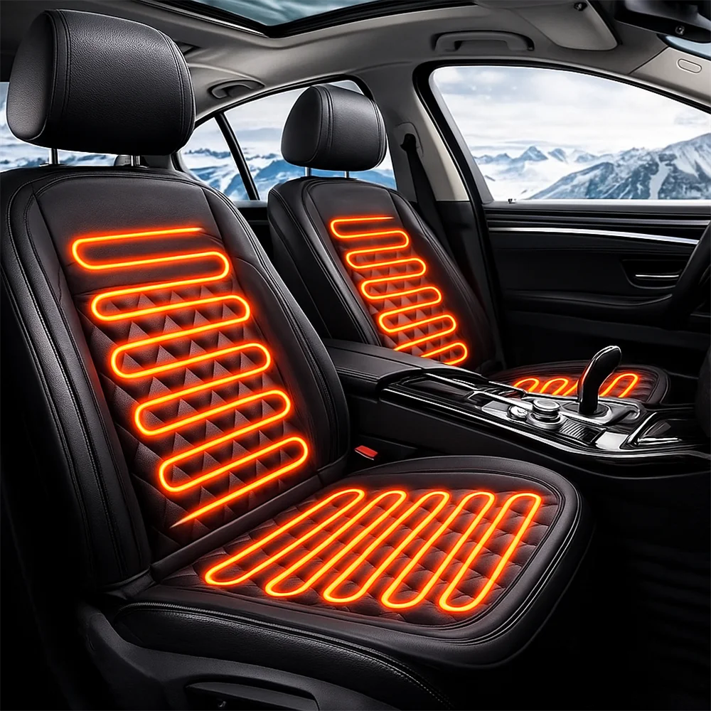 

Winter Headting Car Seat Cushion Car Heated Mat 12V Automotive Vehicle Driver Seat Cover with Heater