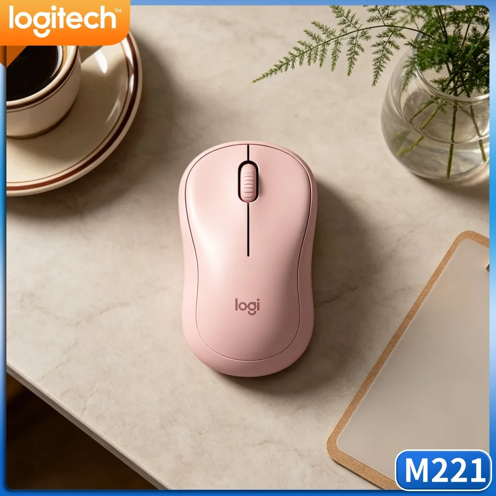 Logitech M221 2.4G Mute Office Mouse,18‑Month Runtime,Low‑Sound Buttons,Nano Receiver,For Windows Mac Laptop Desktop PC