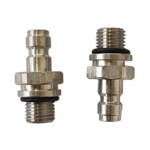 Imagen 2 del producto Adaptador de enchufe rápido de 8 mm Rosca 3/8-24UNF Tetina de llenado unidireccional de acero inoxidable