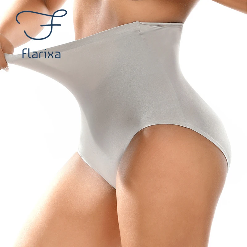 

Flarixa High Waist Thongs Seamless Waist Trainer Flat Belly Women's Panties Briefs Sexy Postpartum Abdomen Female Underwear