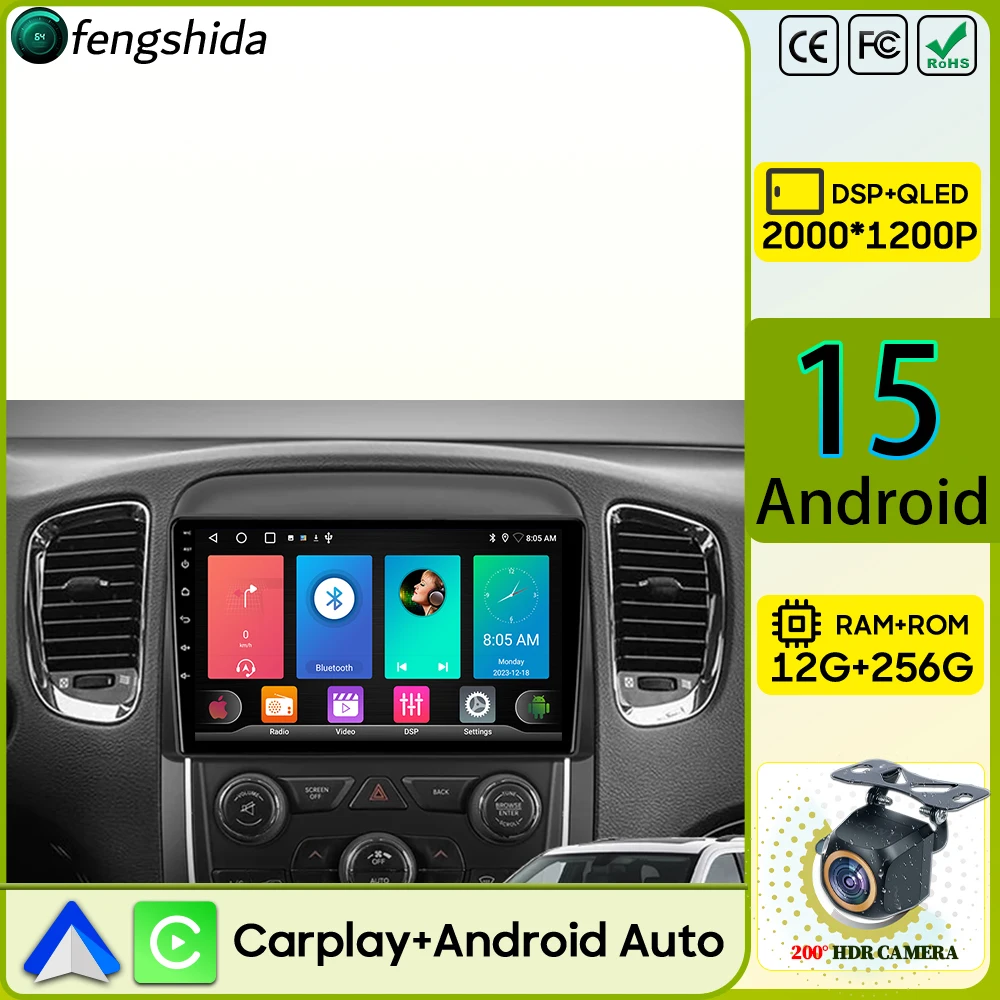 Radio de coche Carplay para Dodge Durango 3 WD 2013 2014 2015 2016-2020 navegación GPS Autoradio Android Auto 5G Wifi pantalla No 2din