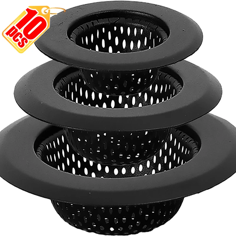 

1-10pcs Kitchen Sink Filter Stainless Steel Mesh Sink Strainer Filter Bathroom Sink Strainer Drain Hole Filter Trap Waste Screen