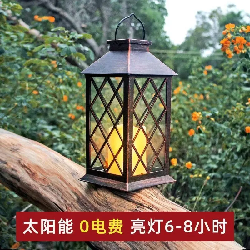 

1PC Solar Lantern Outdoor Decorative Candle Lamp with Auto on/Off Waterproof Solar Powered for Garden/Patio/Yard Decor