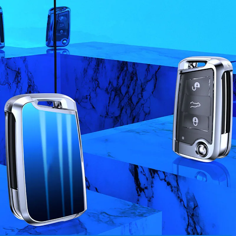

ZInc Alloy For Volkswagen VW Polo Golf 7 Passat Tiguan MK2 Beetle Ateca Caddy T5 Flip Folding Car Remote Key Case Cover Shell