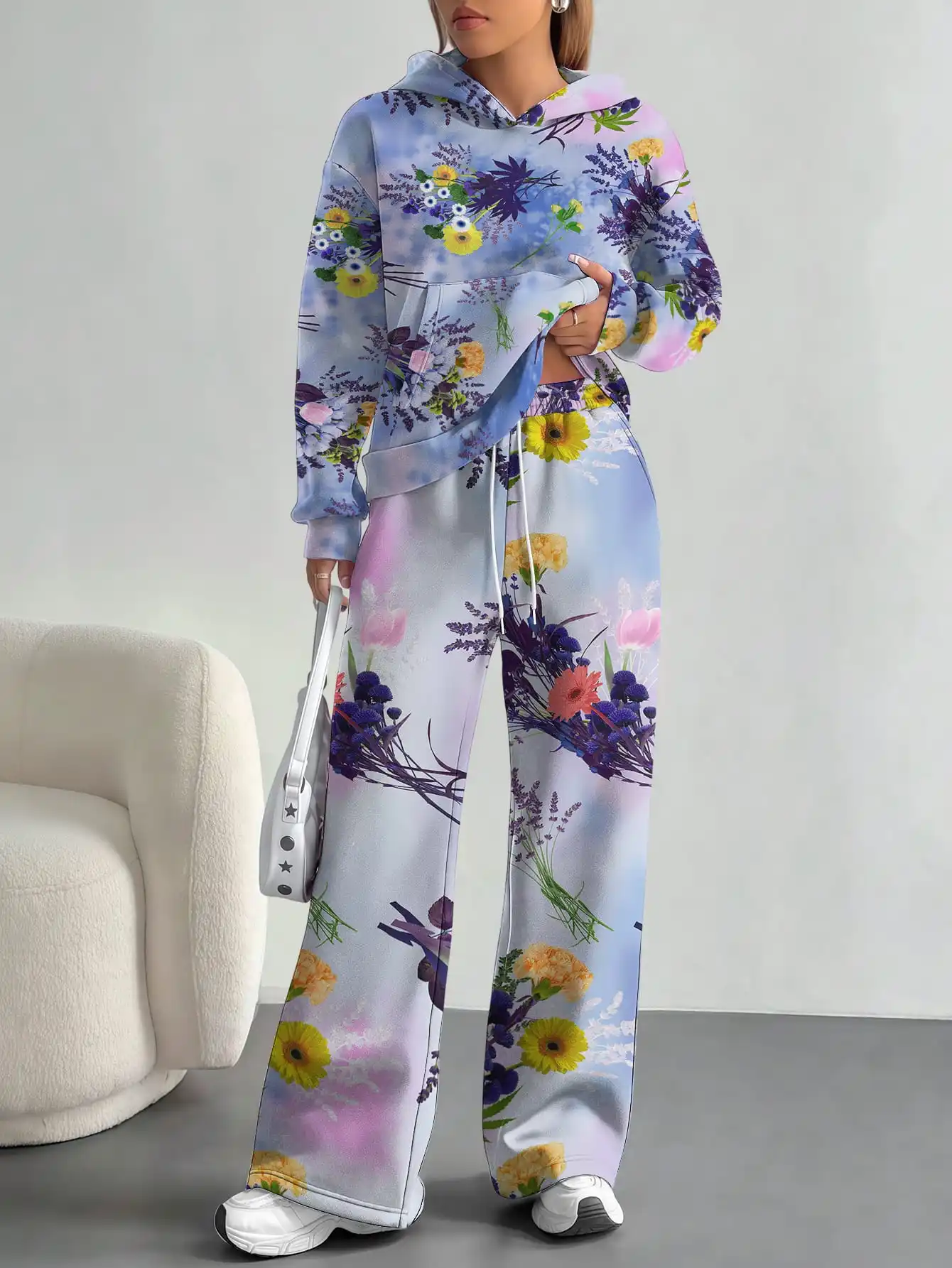 

Retro floral foreign trade 2025 pattern new hot style autumn and winter new fashion casual European and American suits for women