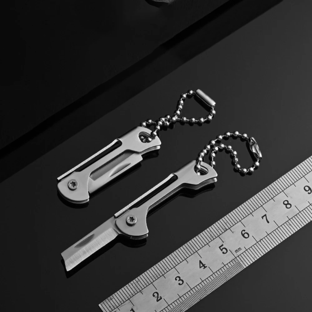 

Stainless Steel Knife Keychain Portable Folding Claw Knife Outdoor Survival Camping Hiking Pocket Tool Compact Lightweight