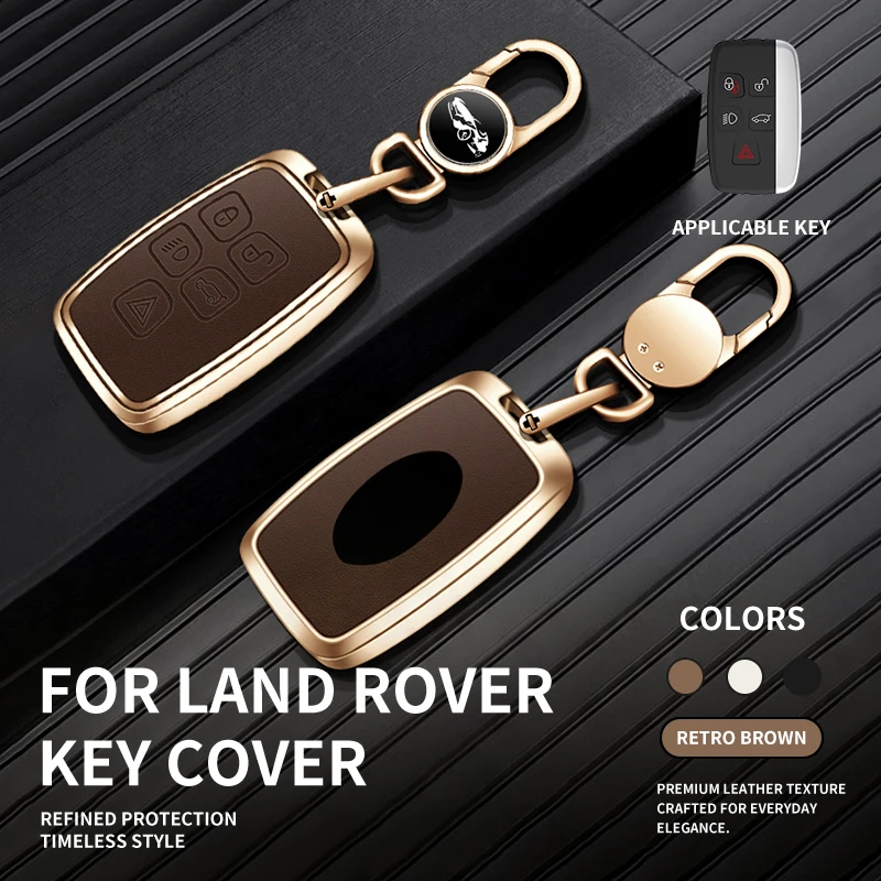 

Metal Car Key Protective Cover,For Land Rover Range Rover Sport Evoque Freelander Velar Discovery 4 Key Case cubierta de control