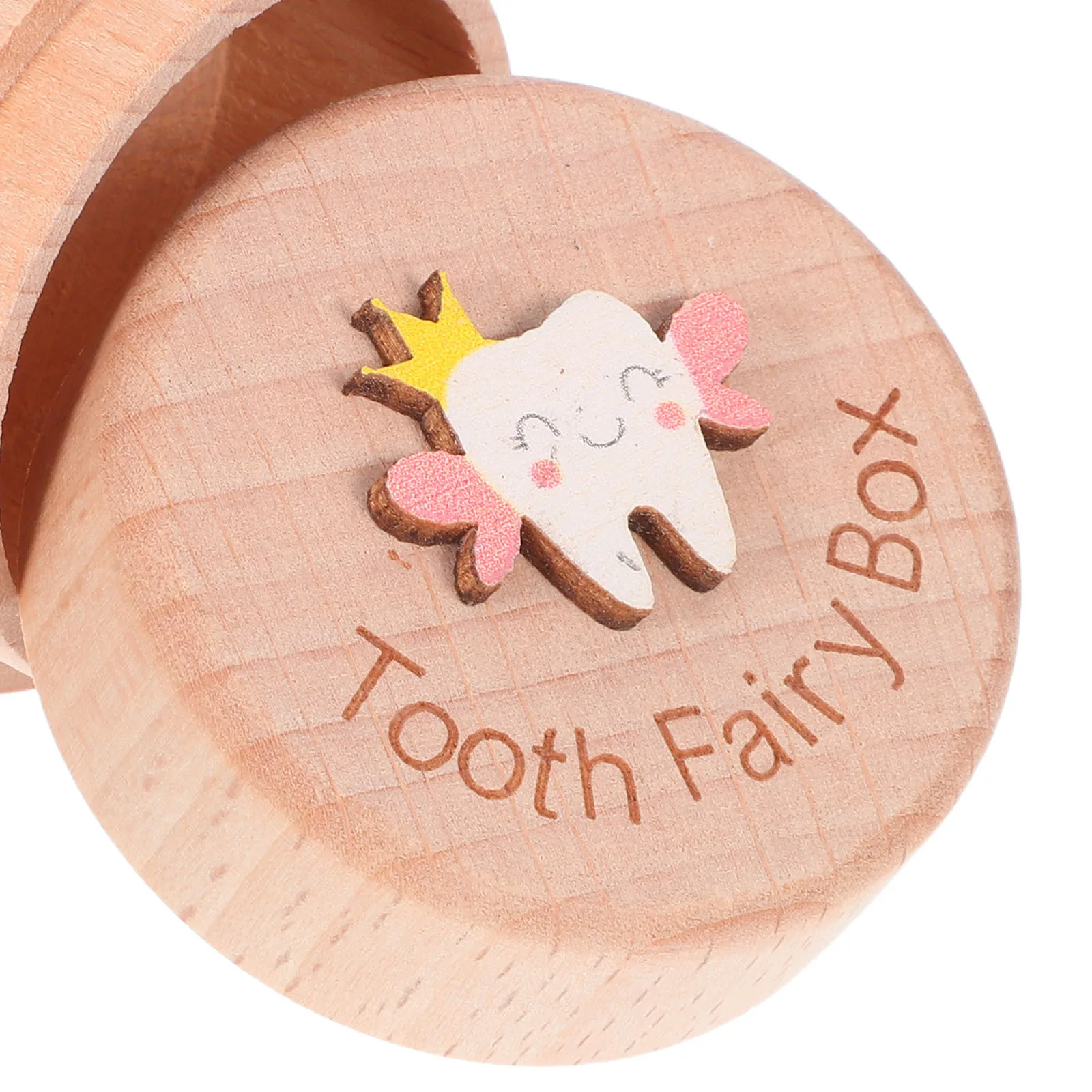 Boîte à souvenirs de dents de bébé, organisateur de rangement de dents en bois pour enfants avec Section de cheveux spéciale, finition naturelle, collecte de jalons