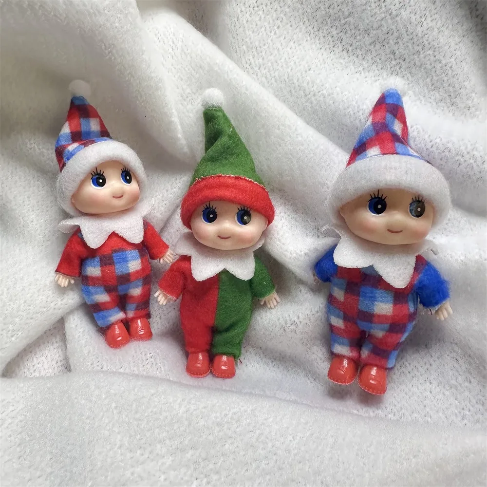 Christmas Elf Dolls Baby Twin Elf Doll Toys Boy and Girl Doll Miniature Accessories for New Year Xmas Stocking Stuffers