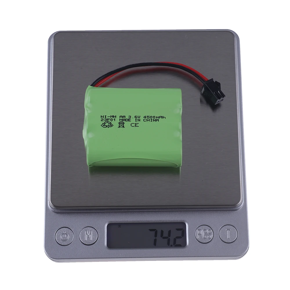 Ny-mh แบตเตอรี่3.6V 4500mAh AA สำหรับของเล่น RC รถยนต์รถถังหุ่นยนต์อัพเกรดปืน3000mAh 3.6V แพ็คแบตเตอรี่แบบชาร์จไฟได้สำหรับเรือ RC