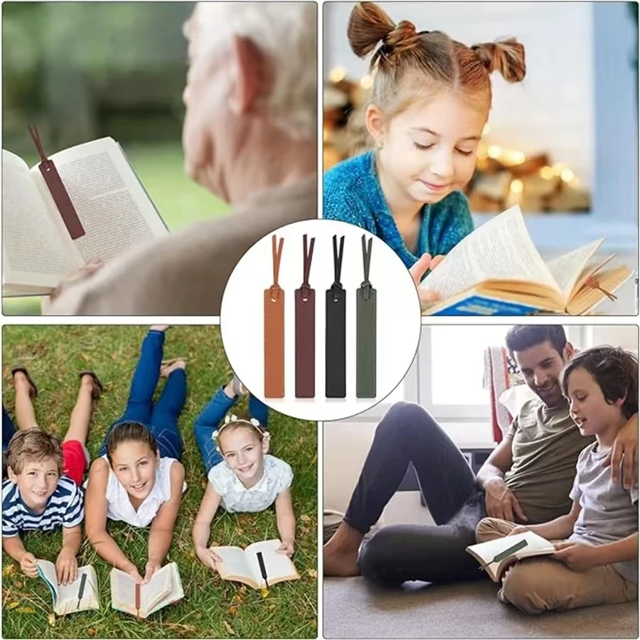 

Vintage Bookmarks Leather Tag Read Marks Reader Pager Bookmark Holder Office Stationery Supply Teacher Gift