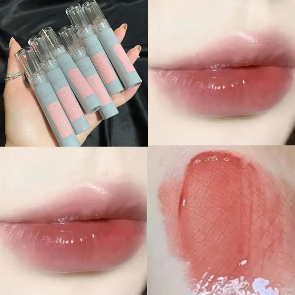 1~4PCS Lip Gloss Glass Lip Oil Non-stick Cup Liquid Lipstick Beauty Products For Women Lip Glaze Beauty Makeup Cosmetics