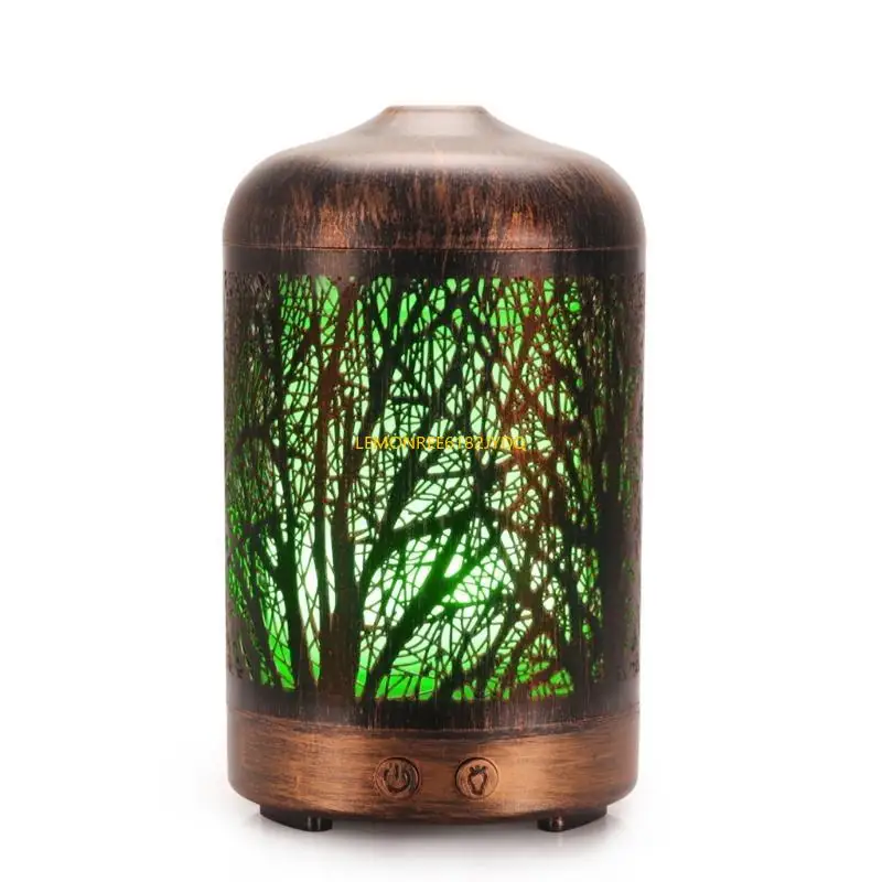 M7DF AROMA- الناشر للزيوت الأساسية المعادن خمر 100 مل زيوت العطرية الناشرون 7 ألوان تغيير الموجات فوق الصوتية الخفيفة