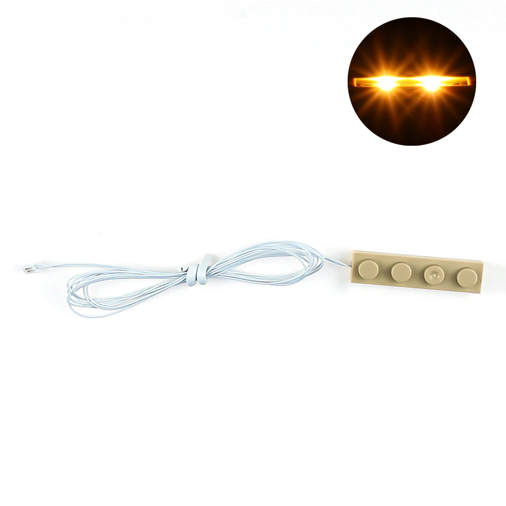 Led Light Compatible Connecting Strip Light with bricks For City Street Single Lamp Battery Box USB pin DIY Accessories Toy