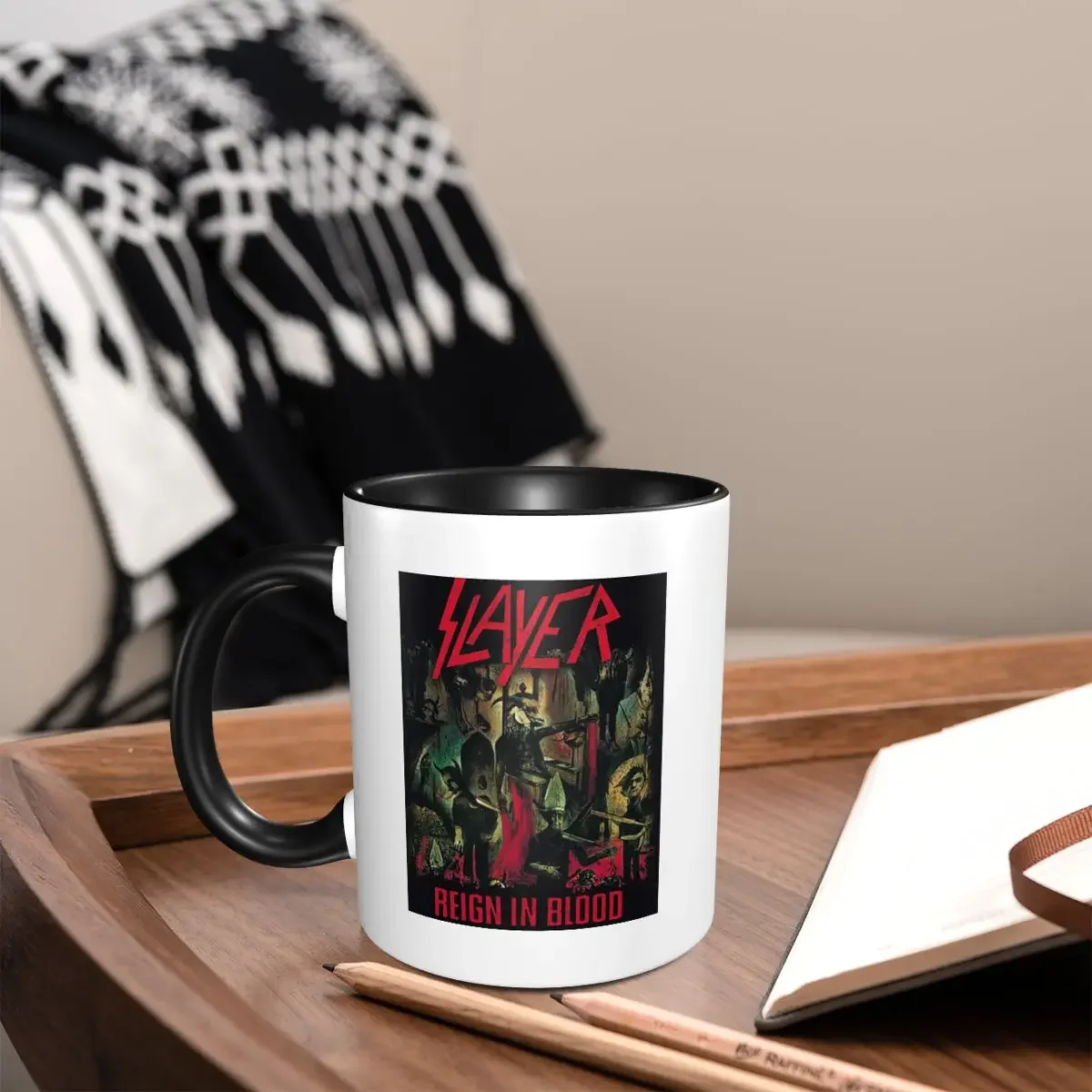 Slayers Heavy Metal Rock Band Mug Funny Ceramic Coffee Cups Tea Mugs Milk Cup Drinkware Gifts for Friends