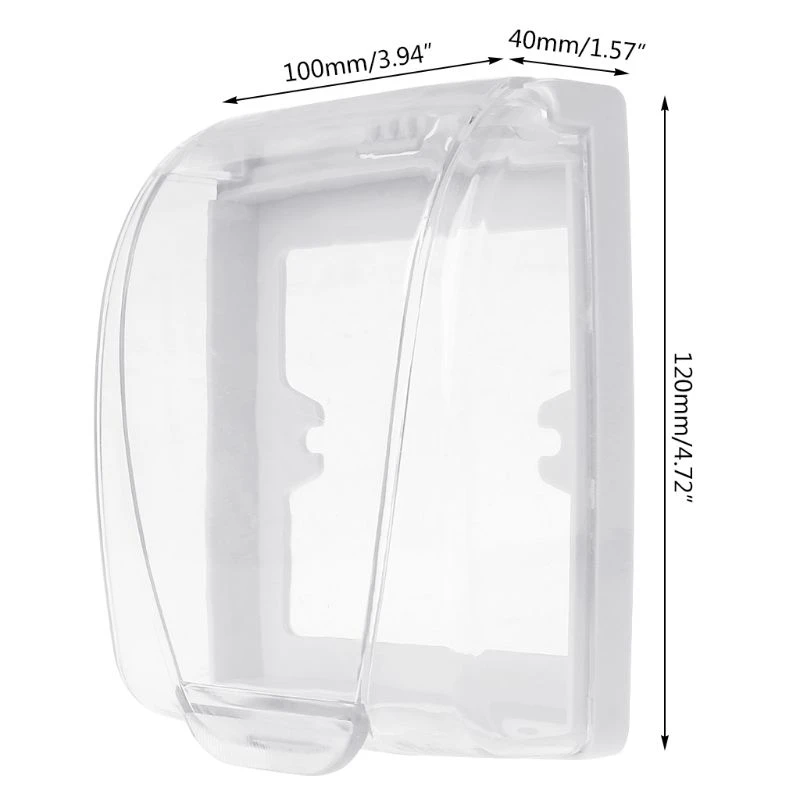 Clear Socket Protective Box Lockable Bubble Cover Bathroom Outlet Protector