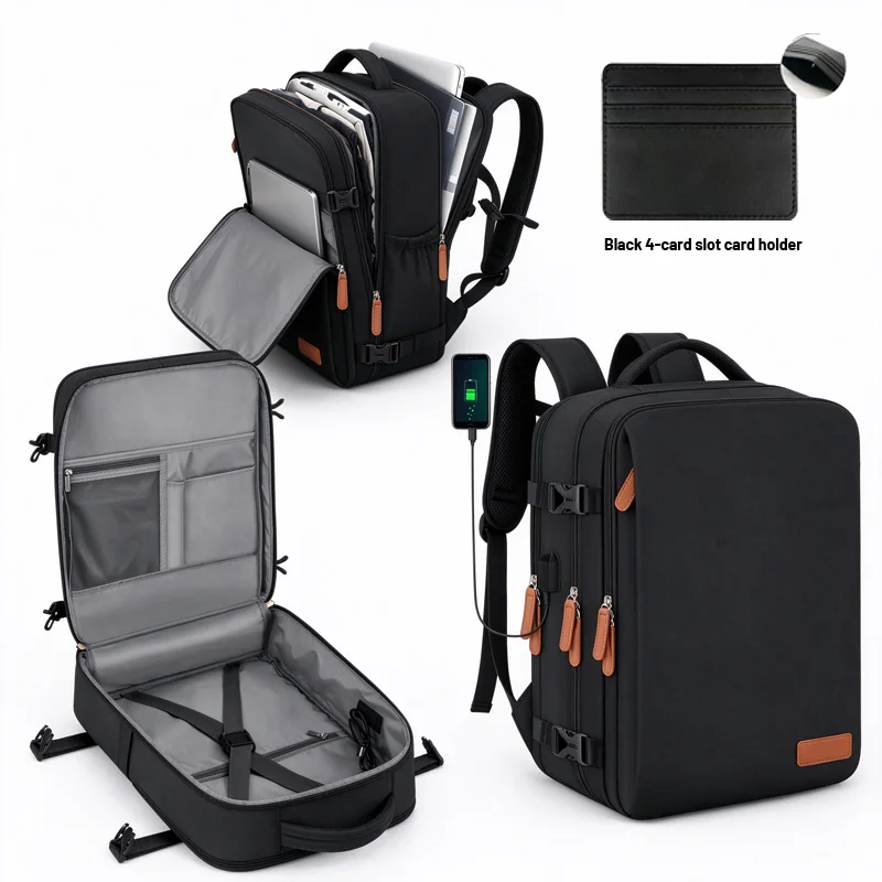 Laptop Backpack for Men & Women, Expandable for Business Trips & Travel, with USB Port, Large Capacity Multi-functional Rucksack