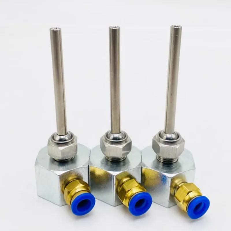 2 PCS Magnetic Ball Nozzle, Adjustable Coolant & Air Blow Nozzle for Machine Tool, Point Air Cleaning Round Nozzle