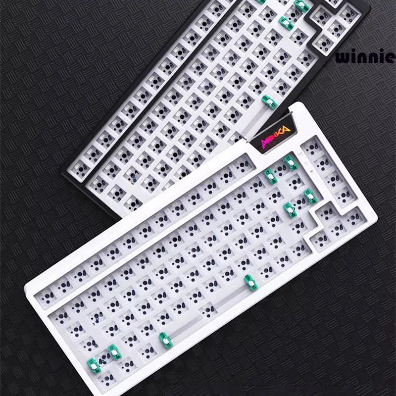 

Monka Ae75 Wirled Hot-swap Rgb Light Usb Connection Mechanical Keyboard Kit Gasket Custom Aluminum Alloy Body Gaming Keyboard