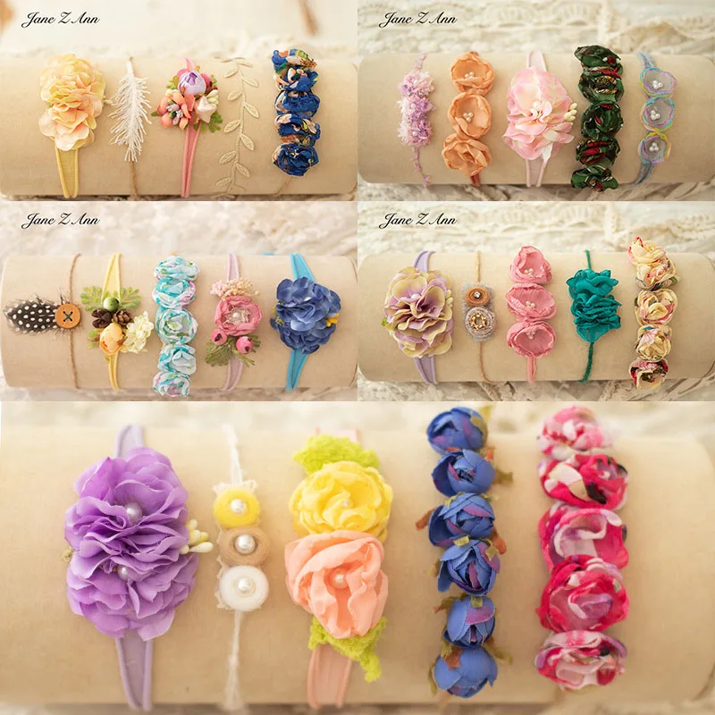 Head flower hair accessories combination set for new boys gilrs  baby taking photos Headwear newborn hair band photography props