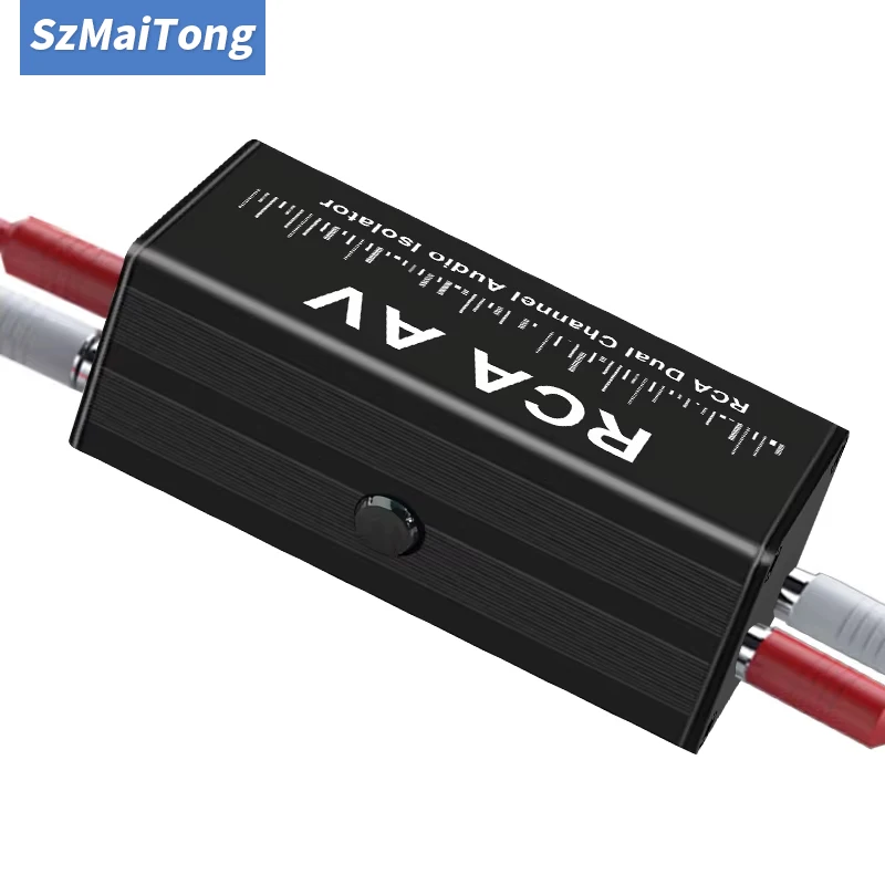 Audios Looping Isolat RCA Audio Isolator Car Audio Current Sound Canceller Bottom Noise Reduction Common Ground Pass Filter