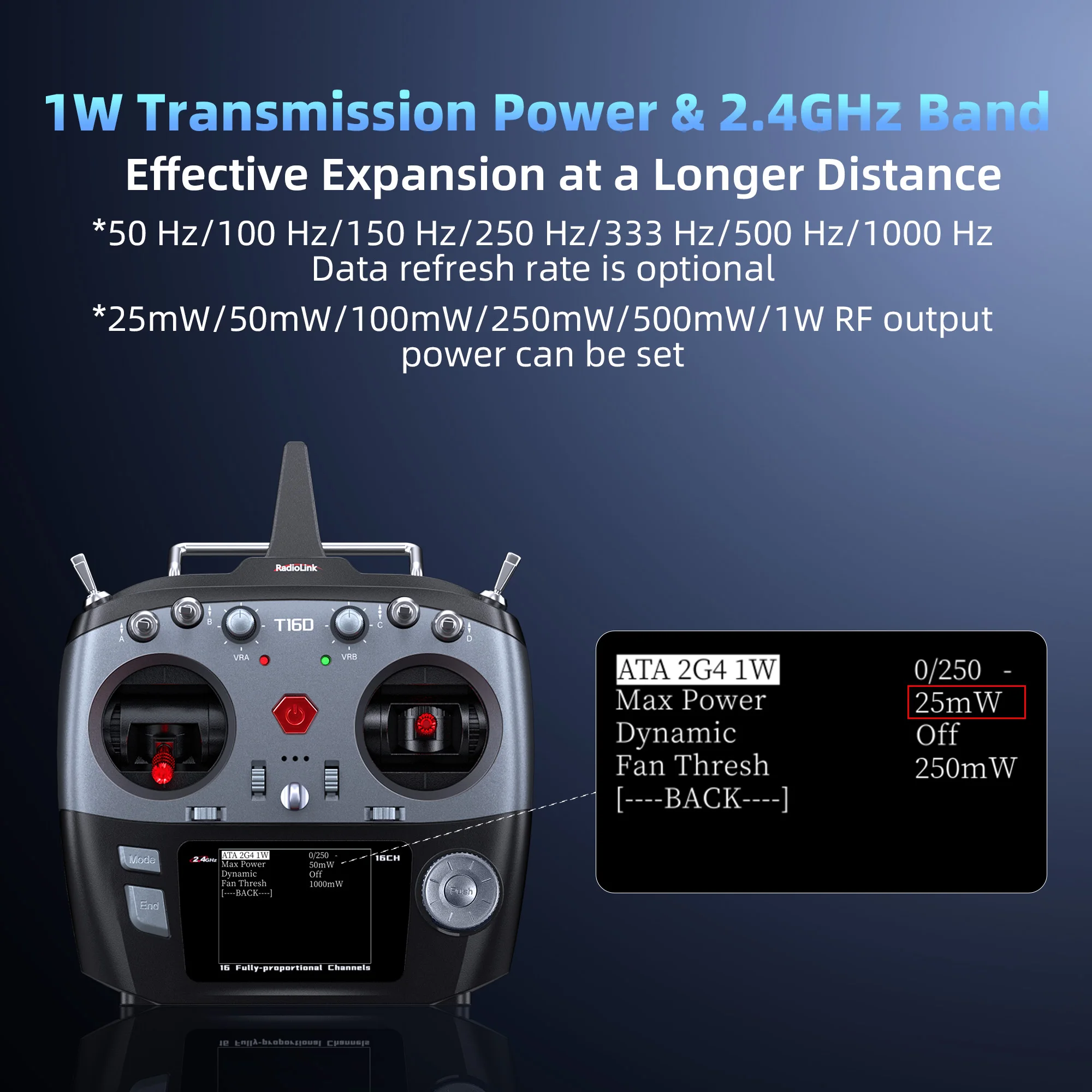 Radiolink ATA ELRS 2.4GHz Nano External Module 1W FPV Drone for Transmitter T16D/T12D/Futaba/Radiomaster/Hello radio/Jumper