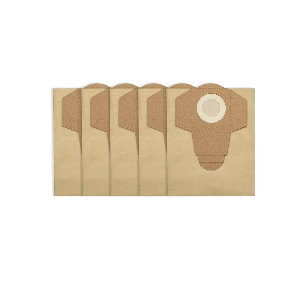 5PCS Wet And Dry-Vac Bags Fit For Einhell For BTVC 1250S 1250, TC-VC 18/20 Li S-Solo, Paper Dust Bags, Enhanced Filtration