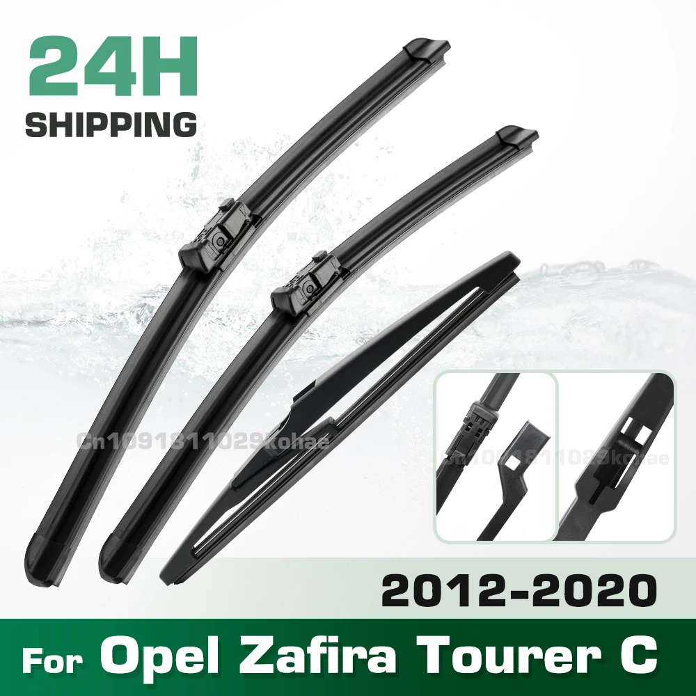 GREATROAD Wiper LHD&RHD Front & Rear Wiper Blades Set For Opel Zafira Tourer C 2012 - 2020 Windshield Windscreen Window Brushes