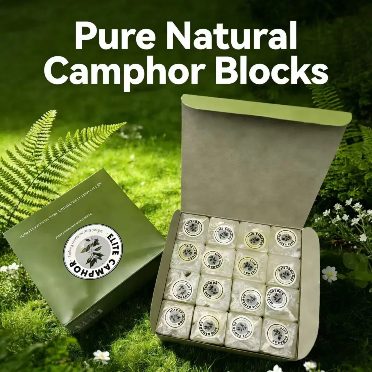 

Natural Refined Camphor Blocks for Aromatherapy Indian Pooja Alcanfor Tablets Religious Purpose,Prevent Rust on Silverware