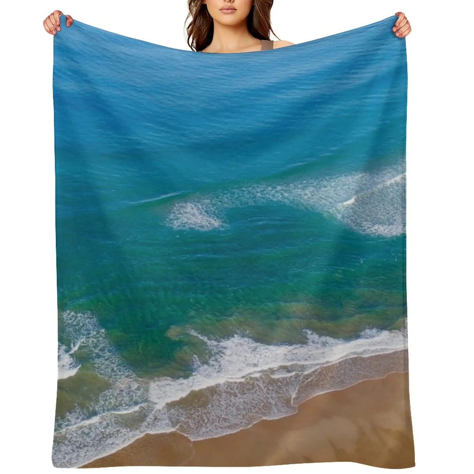 Blue Sea Throw Blanket warm for winter Summer Beddings Soft Beds Loose Blankets