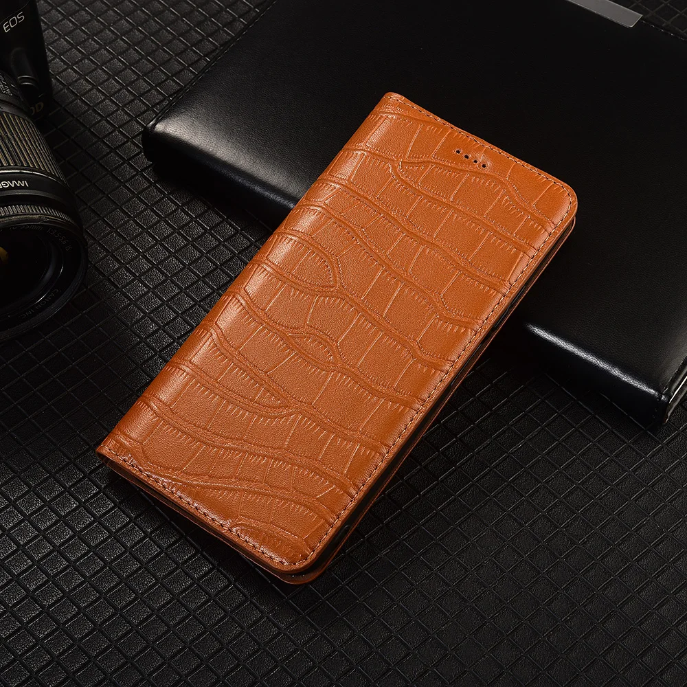 

Crocodile Belly Genuine Leather Flip Case For Infinix Hot 20 20i 30 30i 40 40i 50 50i 60 60i Pro Plus Play NFC Cover Card Cases